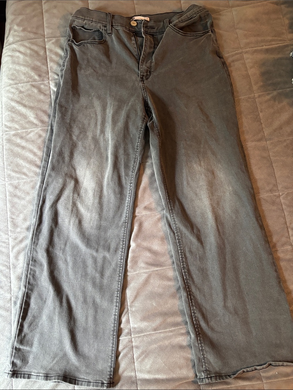 SO women's High-Rise Wide Leg Jeans — Gray